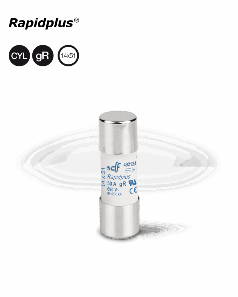 DF Electric Rapidplus 14×51 gR – serieafbeelding met 50 A-opdruk; artikel 492019 is 16 A